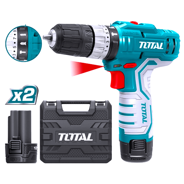 دریل پیچ گوشتی شارژی ۱۲ ولت توتال مدل TDLI12325